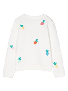Stella McCartney Kids pineapple-embroidered sweatshirt - Wit