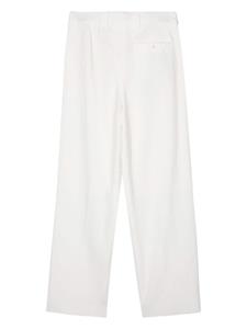 Giorgio Armani wide-leg linen trousers - Wit
