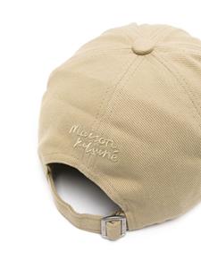 Maison Kitsuné fox-patch cotton baseball cap - Beige