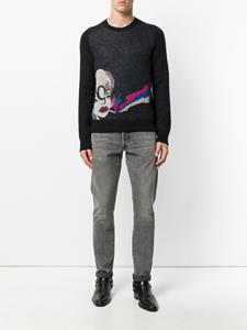 Saint Laurent intarsia knit jumper - Zwart