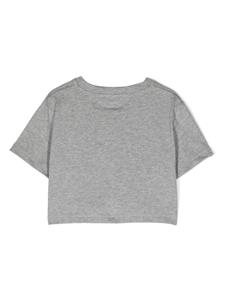Versace Kids Cropped T-shirt met logoprint - Grijs