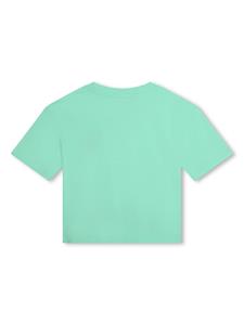 Dkny Kids T-shirt van biologisch katoen met logoprint - Groen