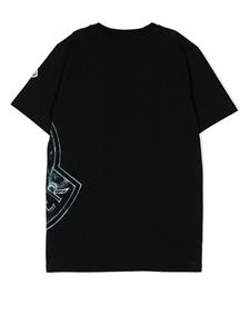Moncler Enfant T-shirt met logoprint - Zwart