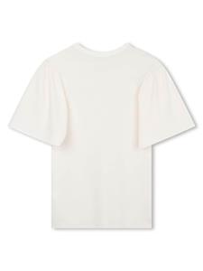Lanvin Enfant Katoenen T-shirt met wijde pijpen - Beige