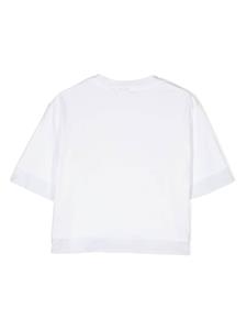 Aspesi Kids logo-embroidered T-shirt - Wit