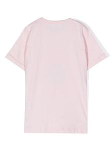 Stella McCartney Kids flower-print cotton T-shirt - Roze