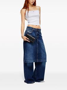 Diesel D-Syren wide-leg skirt-panel jeans - Blauw