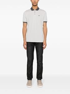 Emporio Armani Katoenen poloshirt met geborduurd logo - Grijs