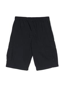 C.P. Company Kids Lens-detail cargo-pockets shorts - Blauw
