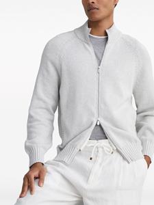 Brunello Cucinelli cotton two-way zip cardigan - Beige