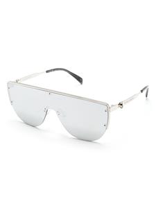 Alexander McQueen Eyewear Zonnebril met schild montuur - Zilver