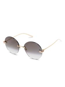 Cartier Eyewear Trinity zonnebril met rond montuur - Goud