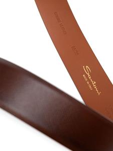 Santoni buckled leather belt - Bruin