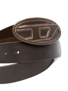 Diesel 1DR logo-buckle leather belt - Bruin