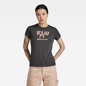 G-Star RAW Calligraphy Graphic Top - Grijs - Dames