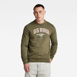 G-Star RAW Skeleton Dog Graphic Sweater - Groen - Heren