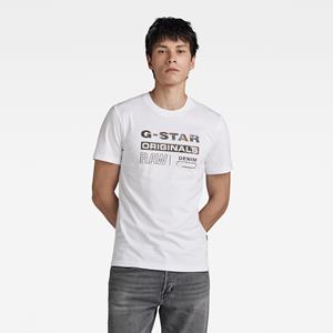 G-Star RAW Distressed Originals Slim T-Shirt - Wit - Heren