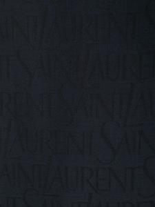 Saint Laurent logo-jacquard scarf - Blauw