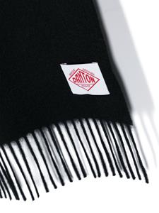 Danton wool-cashmere fringed scarf - Zwart