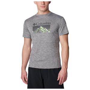 Columbia  Zero Rules Graphic Shirt S/S - Sportshirt, grijs/ fractal peaks