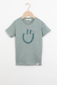 Sissy-Boy Grijsblauw Neppy T-shirt Met Smiley