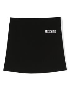 Moschino Kids Rok met geborduurd logo - Zwart