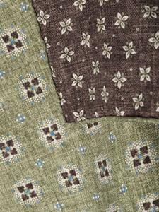 Lady Anne geometric-print silk pocket square - Groen