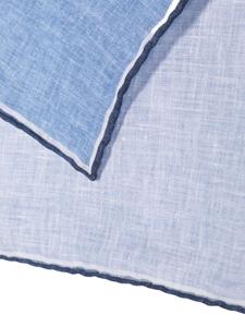 Lady Anne chambray linen pocket square - Blauw