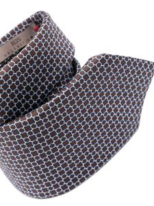 Lady Anne patterned-jacquard silk tie - Bruin