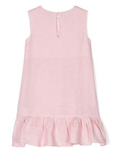 Emporio Armani Kids check-pattern linen dress - Roze