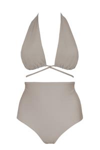 Anekdot Damen vegan Versatile + Core High Bikini Set Mosaic Beige