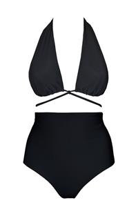 Anekdot Damen vegan Versatile + Core High Bikini Set Schwarz