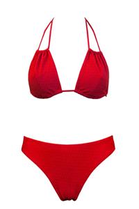 Anekdot Damen vegan Bikini Low Versatile + Skyline Slim Geranium