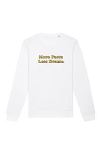 Oat Milk Club Damen vegan Sweatshirt More Pasta Less Drama Weiß