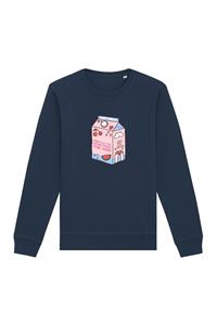 Oat Milk Club Damen vegan Sweatshirt My Oat Frees All The Cows Navy