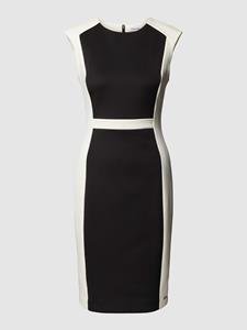 Calvin Klein Womenswear Knielange jurk met ronde hals, model 'NEOPRENE SCUBA'