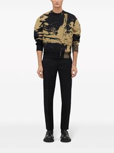 Alexander McQueen Fold Jacquard jumper - 1055 BLACK-GOLD