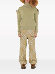 Burberry detachable-sleeve roll-neck jumper - Groen