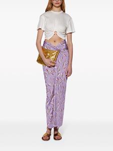Rabanne graphic-print twisted skirt - Paars