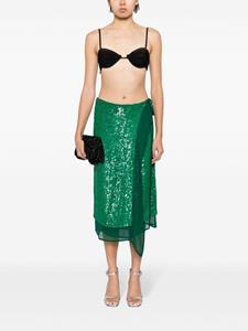 P.A.R.O.S.H. sequin-embellished midi skirt - Groen