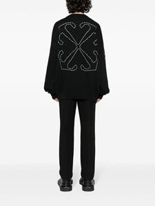 Off-White Diag-stripe embroidered jumper - Zwart