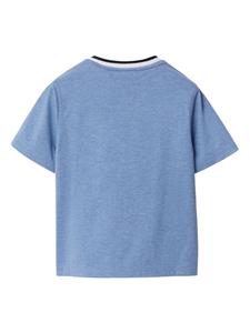Burberry Kids EKD-embroidered cotton T-shirt - Blauw