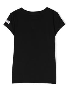 Moschino Kids slogan-print cotton T-shirt - Zwart