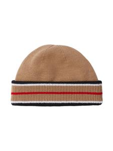 Burberry Icon Stripe knitted beanie - Bruin