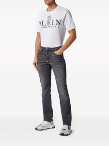 Philipp Plein logo-patch straight-leg jeans - Grijs