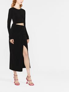 THE ANDAMANE Uitgesneden midi-jurk - Zwart
