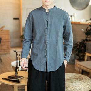 91440607MAC4DCME0U Mannen katoenen linnen jassen herfst retro Chinese stijl kimono vest