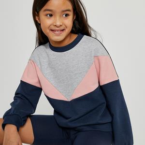 LA REDOUTE COLLECTIONS Sweater met ronde hals in molton, color block
