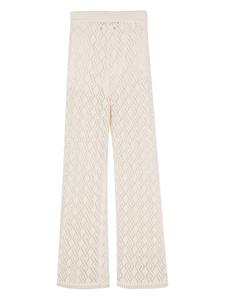 Golden Goose crochet-knit flared trousers - Wit