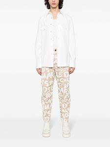 Dsquared2 logo-print tapered trousers - Beige